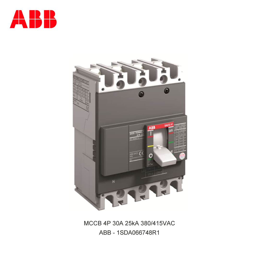 MCCB 4P 30A 25kA 380/415VAC