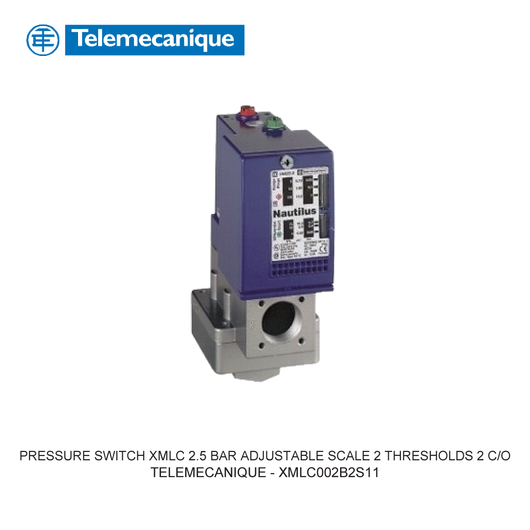 PRESSURE SWITCH XMLC 2.5 BAR ADJUSTABLE SCALE 2 THRESHOLDS 2 C/O