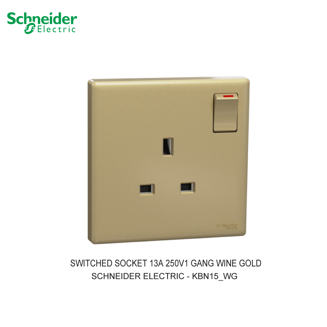 SWITCHED SOCKET 13A 250V1 GANG WINE GOLD VIVACE E