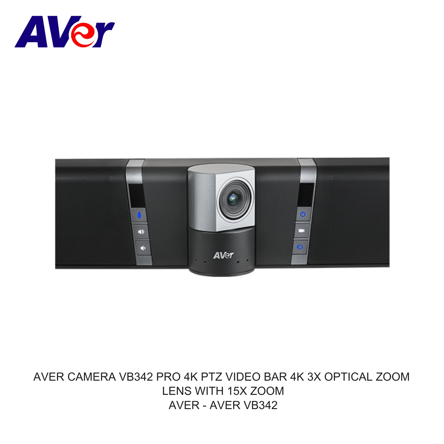 AVER CAMERA VB342 PRO 4K PTZ VIDEO BAR 4K 3X OPTICAL ZOOM LENS WITH 15X ZOOM