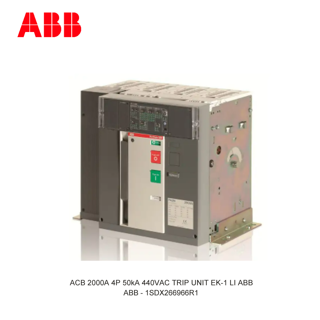ACB 2000A 4P 50kA 440VAC TRIP UNIT EK-1 LI ABB