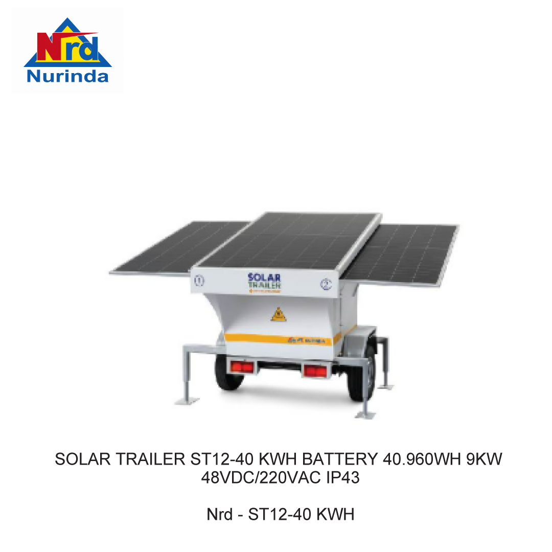 SOLAR TRAILER ST12-40 KWH BATTERY 40.960WH 9KW 48VDC/220VAC IP43
