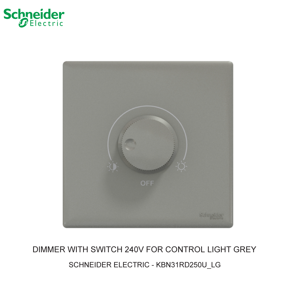 DIMMER WITH SWITCH 240V FOR CONTROL LIGHT GREY VIVACE E