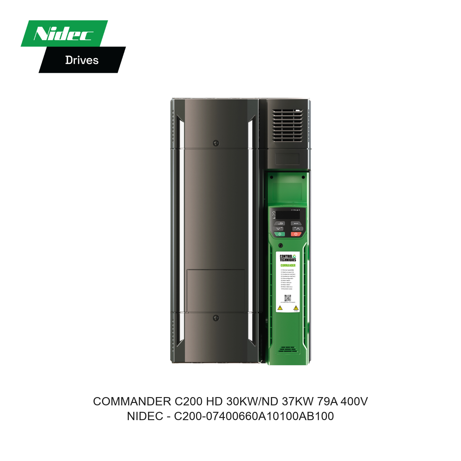 INVERTER COMMANDER C200 HD 30KW/ND 37KW 79A 400V C200-07400660A10100AB100 NIDEC CONTROL TECHNIQUES