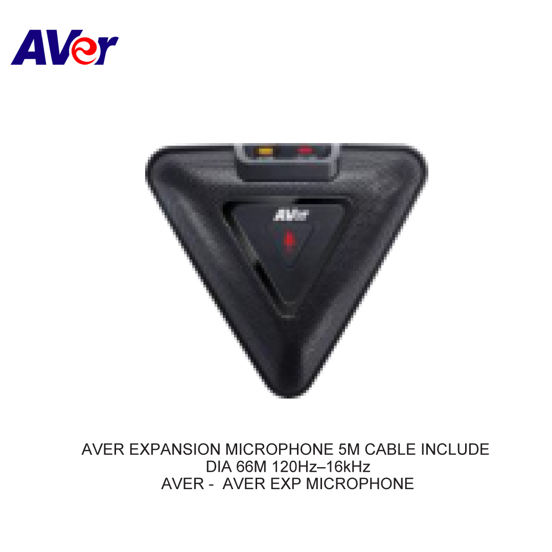 AVER EXPANSION MICROPHONE 5M CABLE INCLUDE DIA 66M 120Hz–16kHz