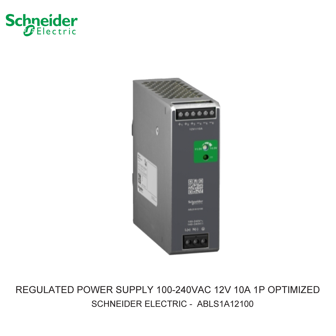 REGULATED POWER SUPPLY 100-240VAC 12V 10A 1P OPTIMIZED