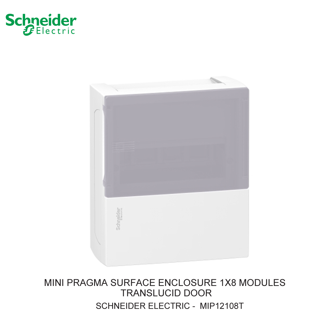 MINI PRAGMA SURFACE ENCLOSURE 1X8 MODULES TRANSLUCID DOOR