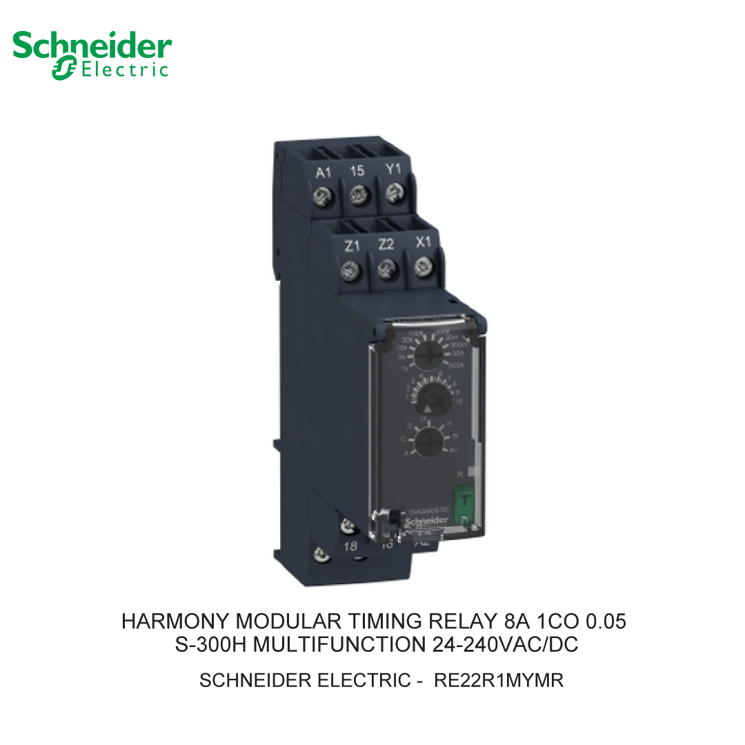 HARMONY MODULAR TIMING RELAY 8A 1CO 0.05 S-300H MULTIFUNCTION 24-240VAC/DC