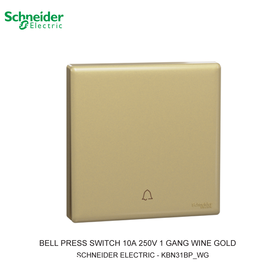 BELL PRESS SWITCH 10A 250V 1 GANG WINE GOLD VIVACE E