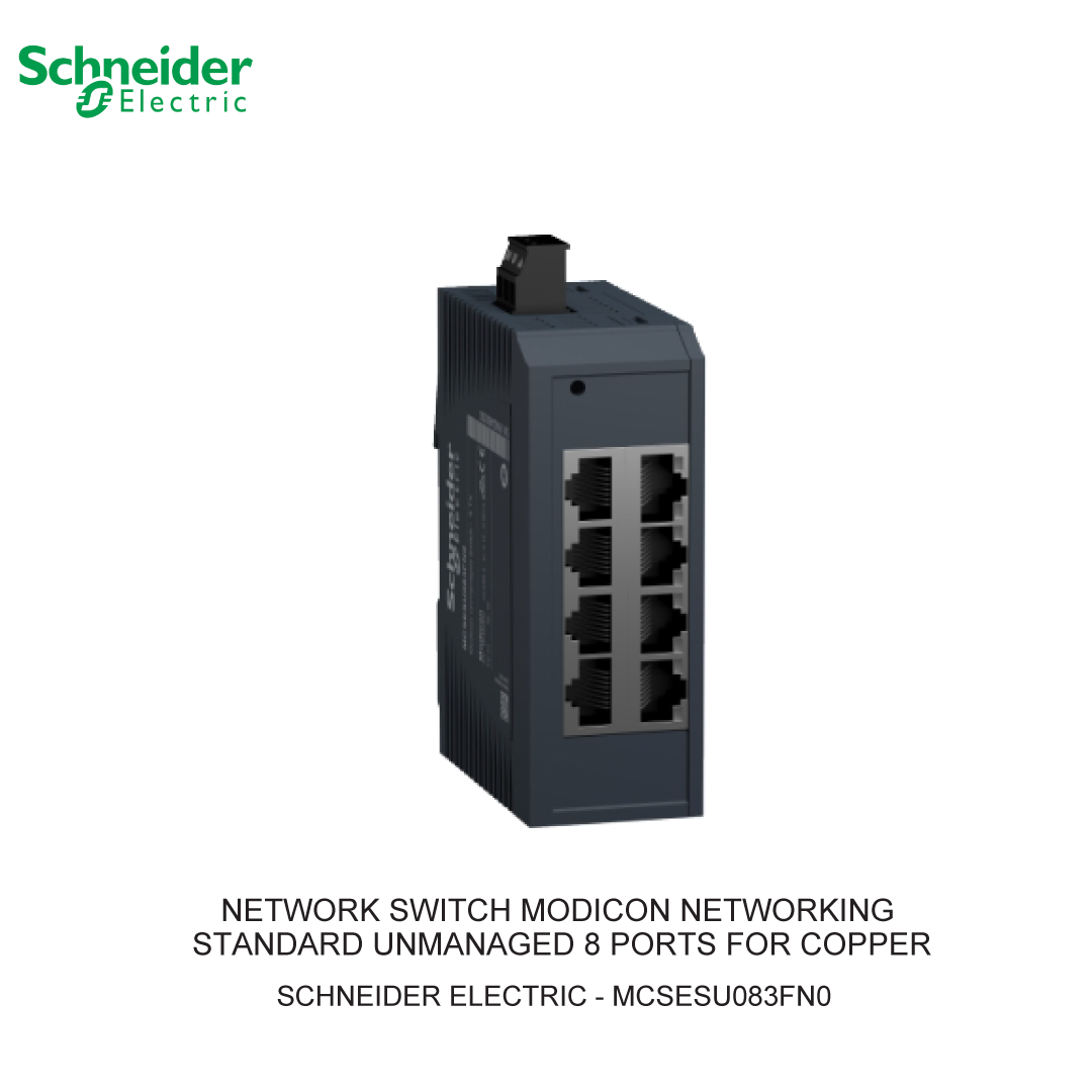 NETWORK SWITCH MODICON NETWORKING STANDARD UNMANAGED 8 PORTS FOR COPPER