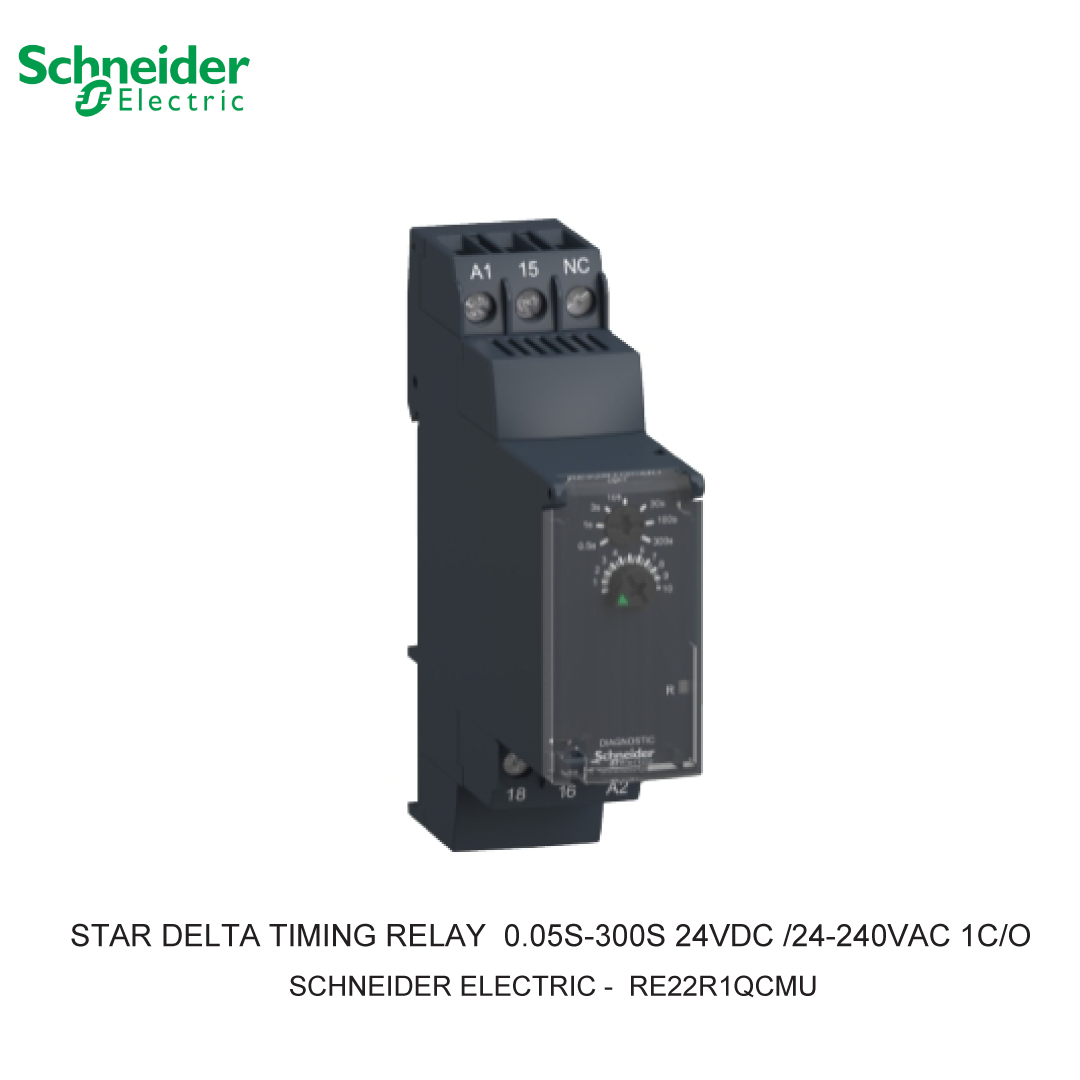 STAR DELTA TIMING RELAY  0.05S-300S 24VDC /24-240VAC 1C/O