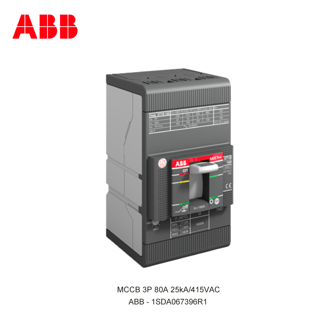 MCCB 3P 80A 25kA/415VAC