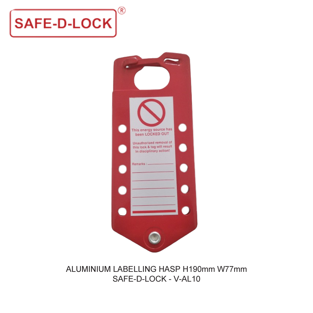 ALUMINIUM LABELLING HASP H190mm W77mm