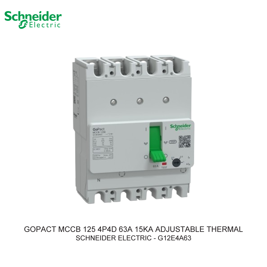 GOPACT MCCB 4P4D 63A 15KA ADJUSTABLE THERMAL