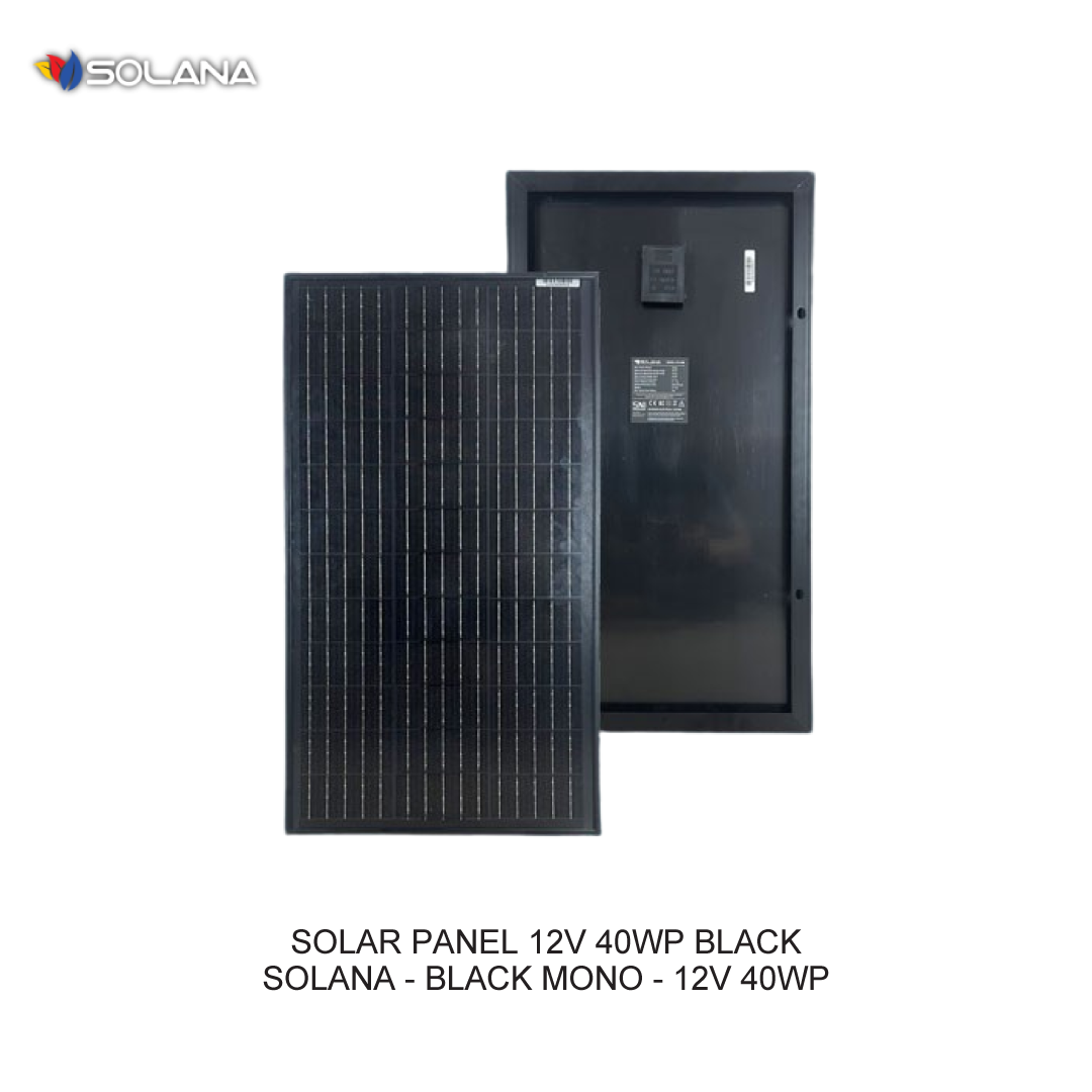 SOLAR PANEL 12V 40WP BLACK