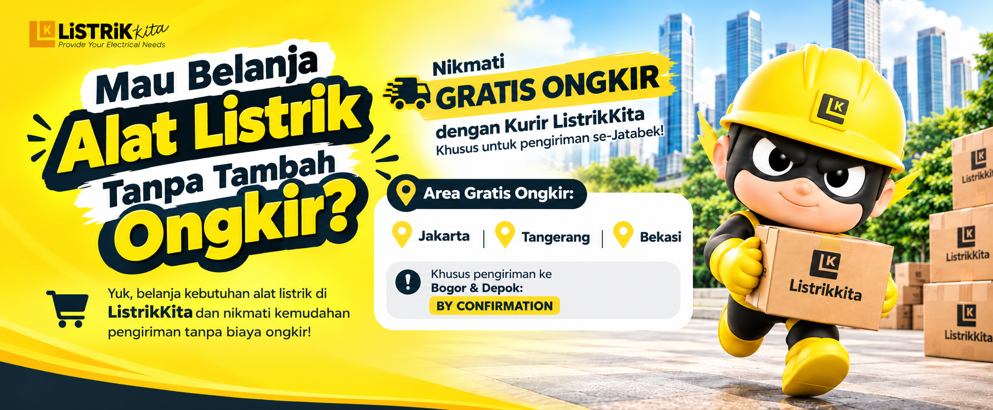 Gratis Ongkir Belanja Produk Listrik di ListrikKita
