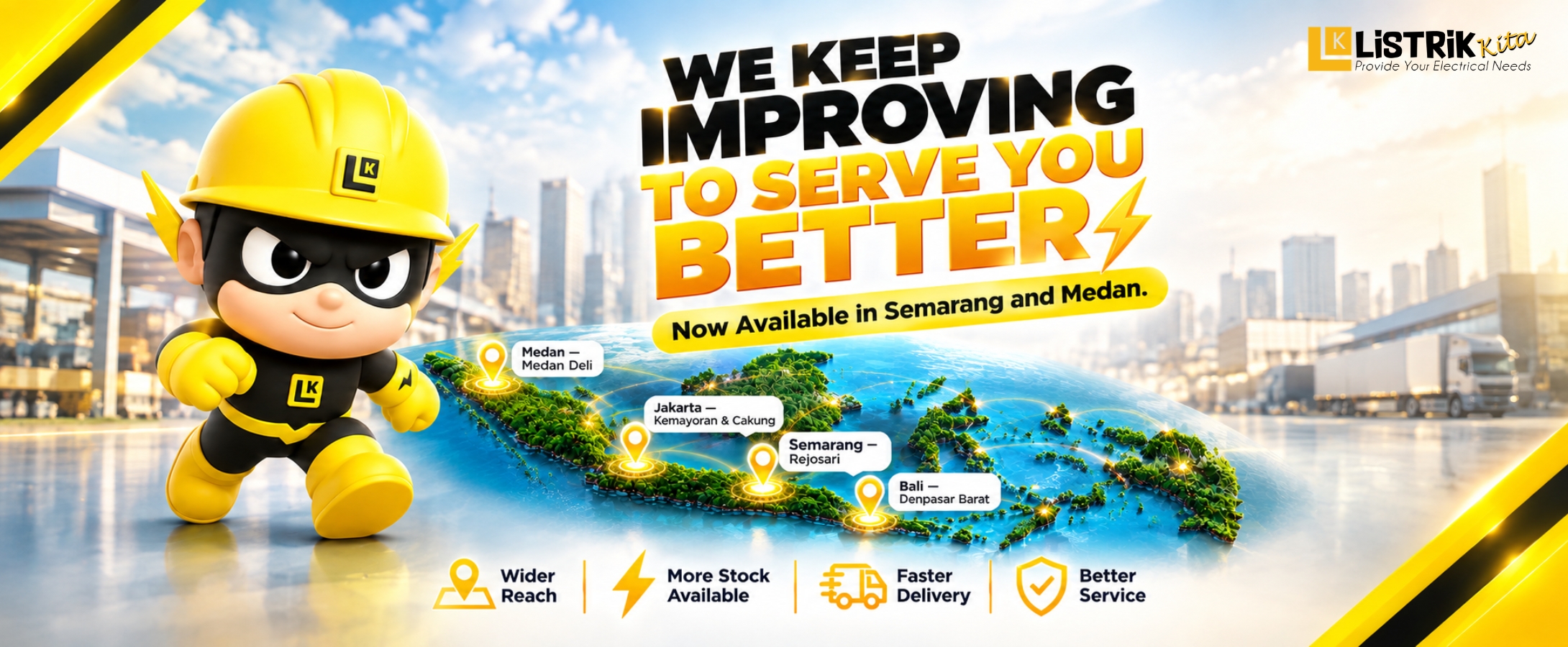 Listrik Kita Kini Hadir di Semarang dan Medan
