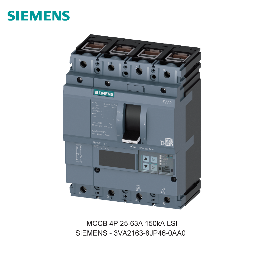 MCCB 4P 25-63A 150kA LSI