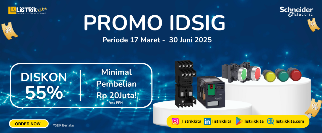 Kesempatan emas untuk Anda! Dapatkan diskon 55% untuk setiap pembelian IDSIG Schneider electric