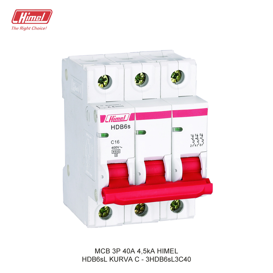MCB HIMEL HDB6sL C 3P 40A 4,5kA
