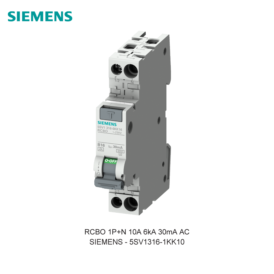 RCBO 1P+N 10A 6kA 30mA AC