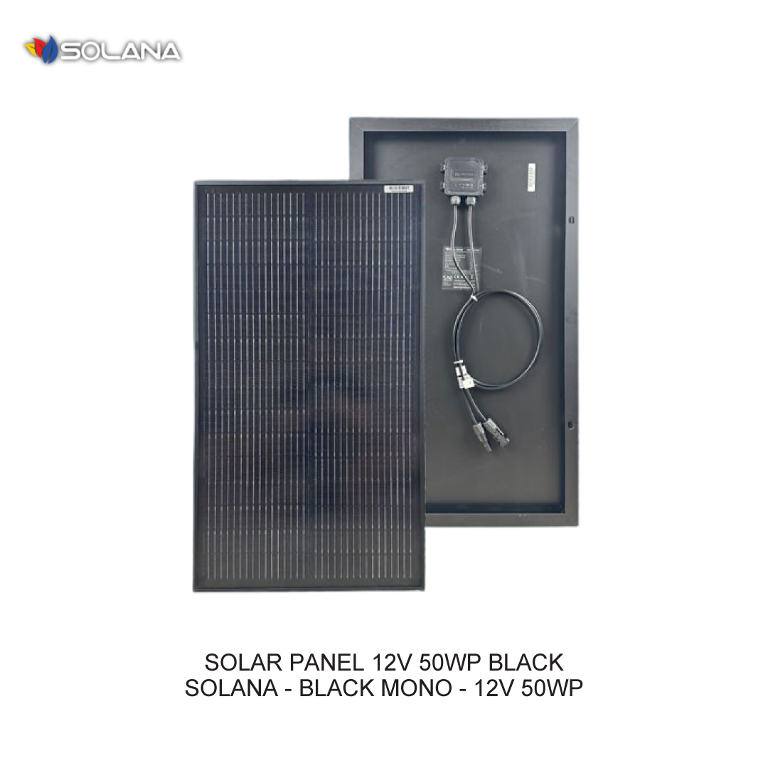 SOLAR PANEL 12V 50WP BLACK