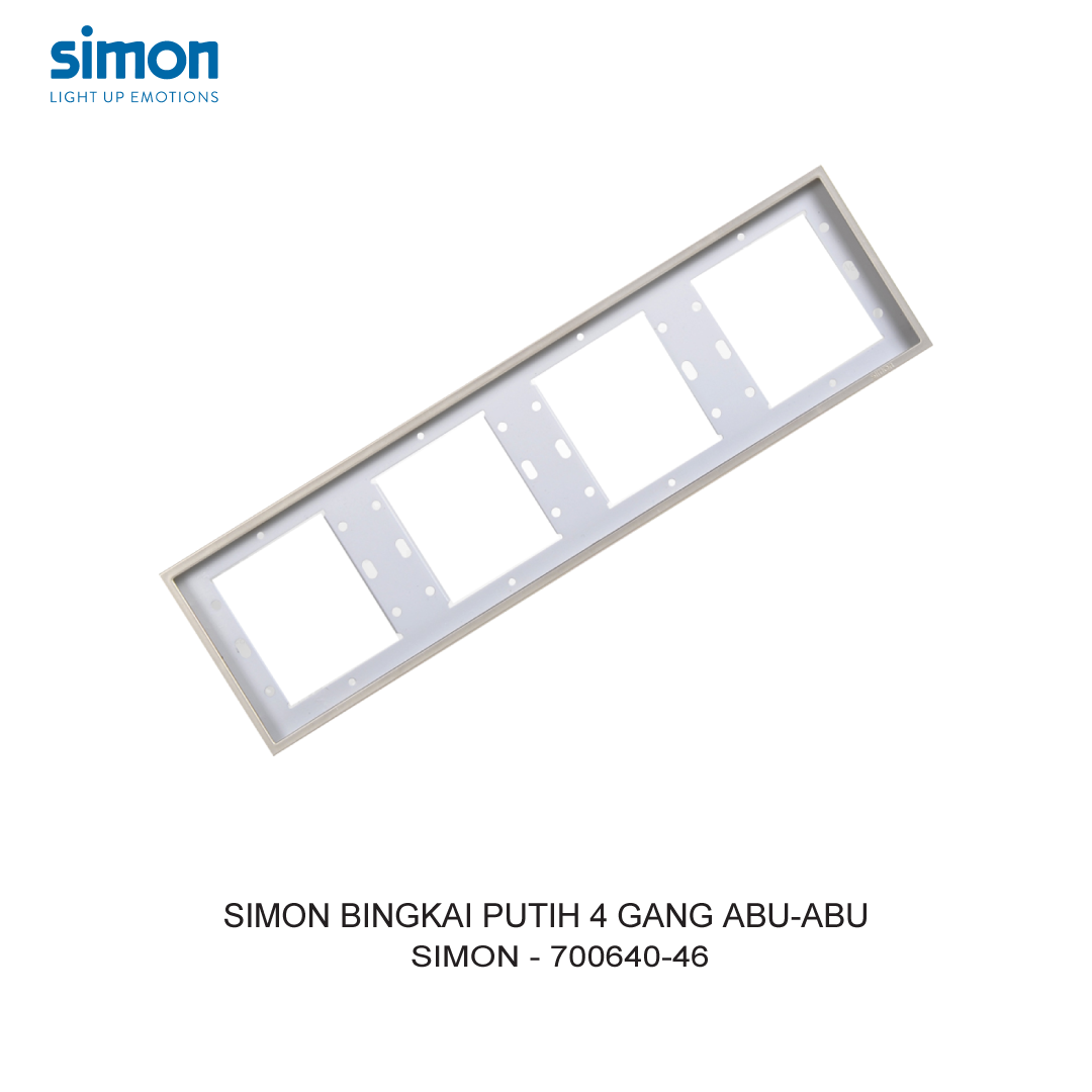 SIMON i7 BINGKAI PUTIH 4 GANG CHAMPAGNE