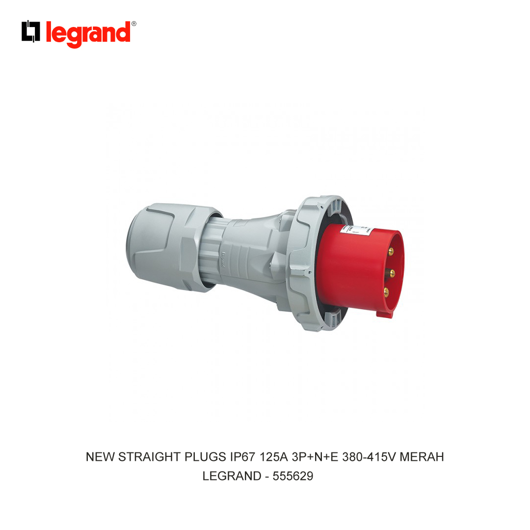 NEW STRAIGHT PLUGS IP67 125A 3P+N+E 380-415V MERAH