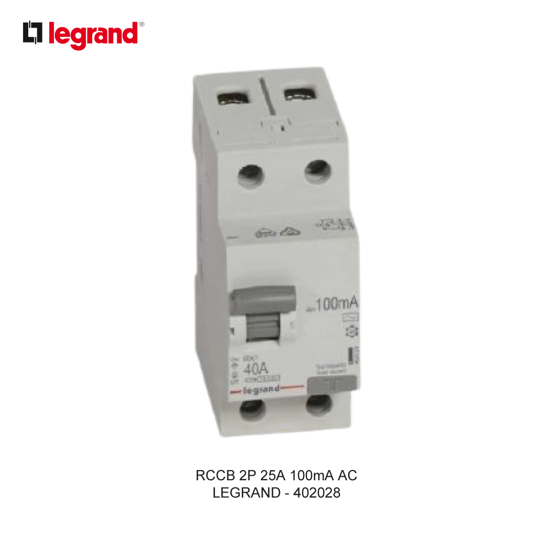 RCCB 2P 25A 100mA AC