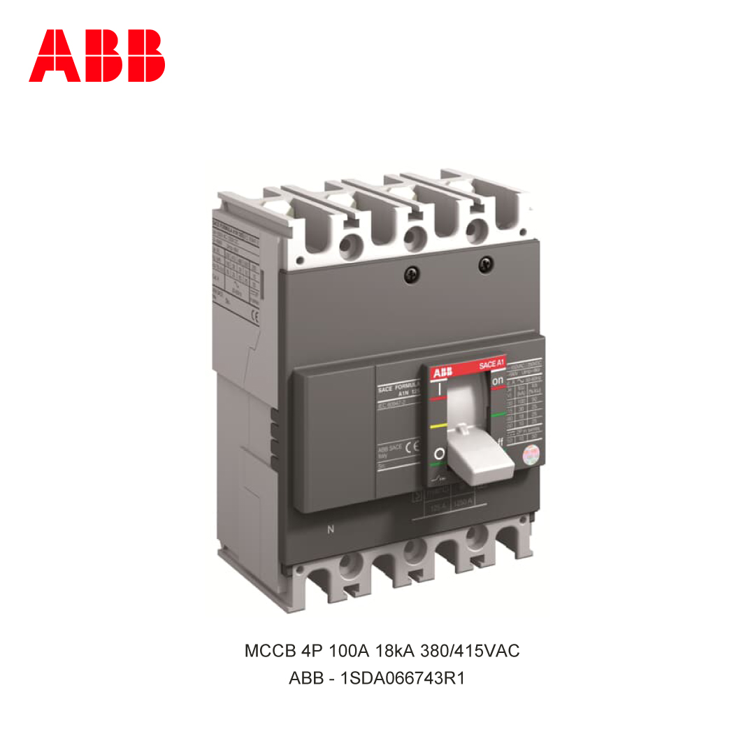 MCCB 4P 100A 18kA 380/415VAC