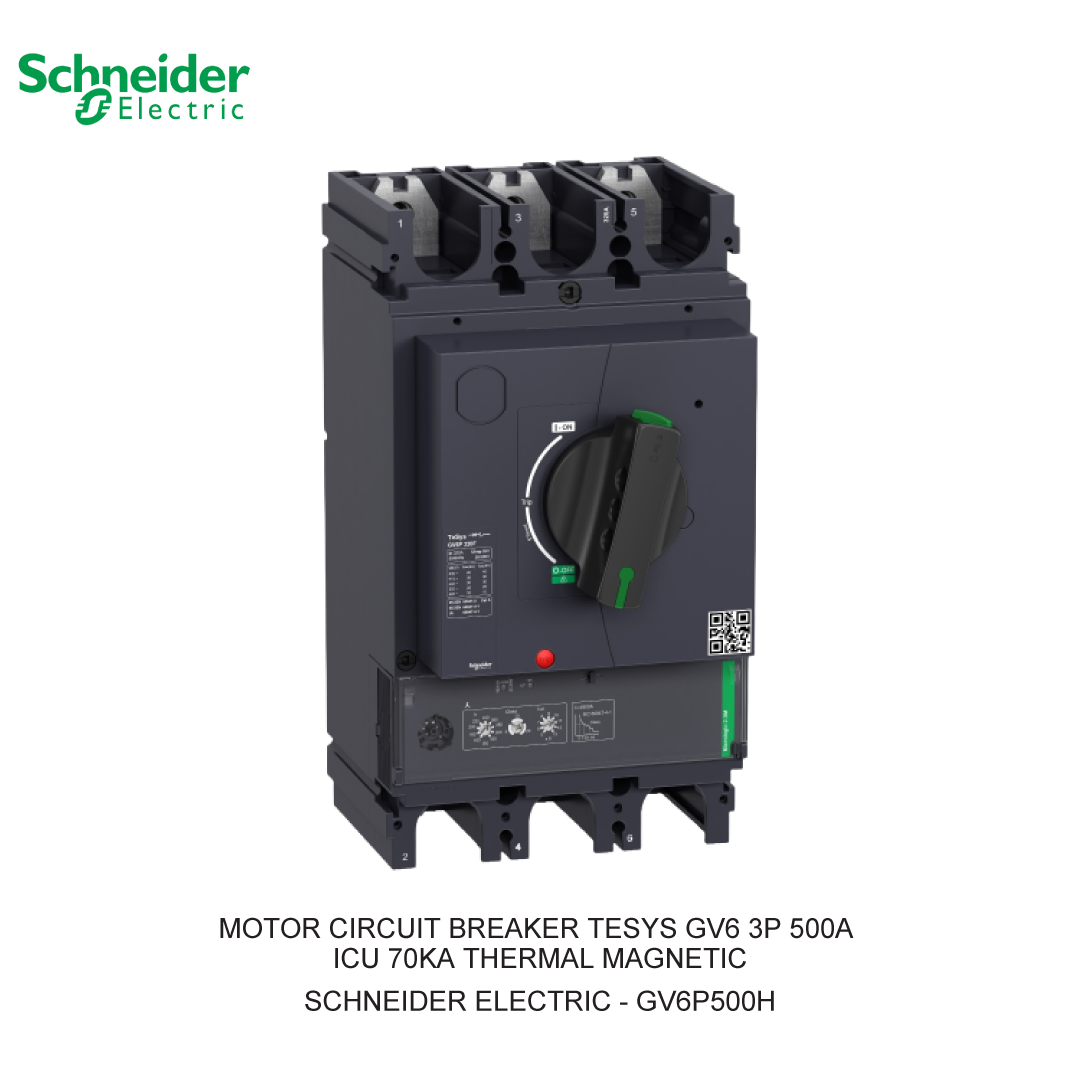 MOTOR CIRCUIT BREAKER TESYS GV6 3P 500A ICU 70KA THERMAL MAGNETIC