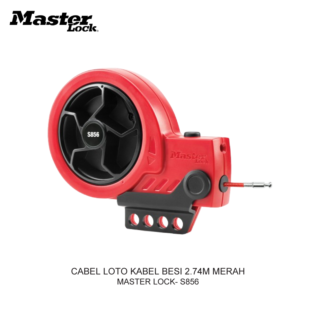 CABEL LOTO KABEL BESI 2.74M MERAH