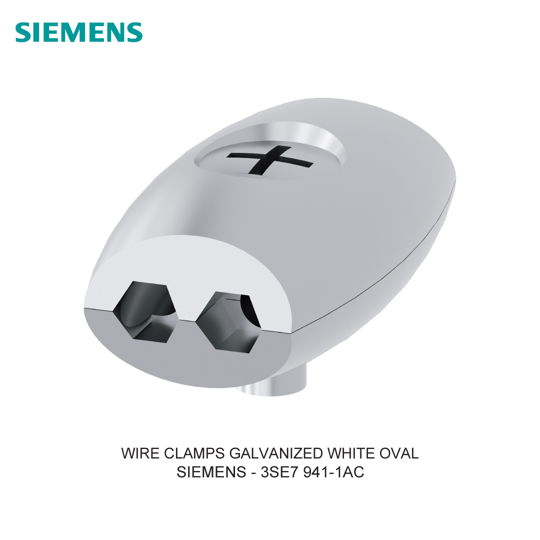 WIRE CLAMPS GALVANIZED WHITE OVAL