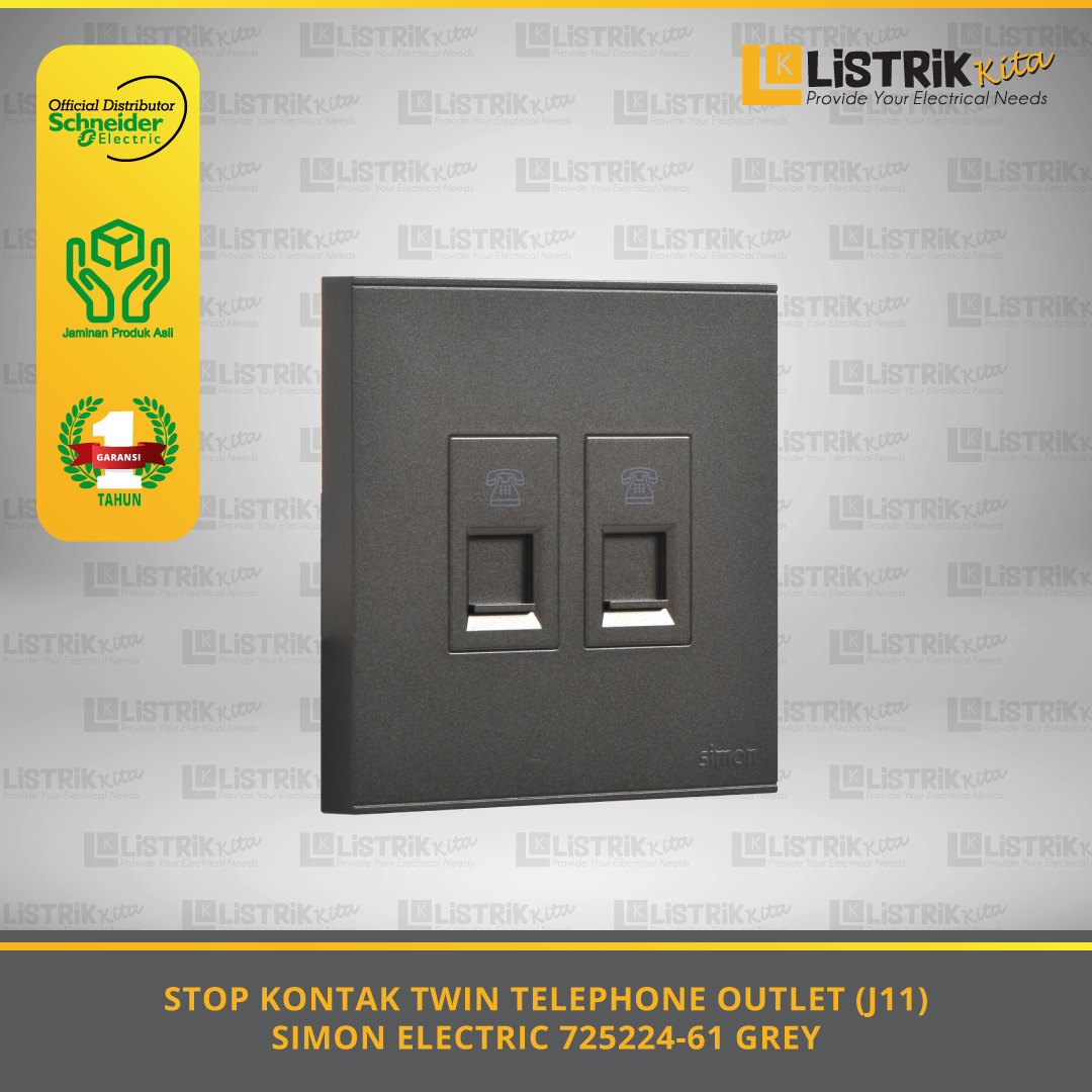 SIMON Twin Telephone Outlet (RJ11)